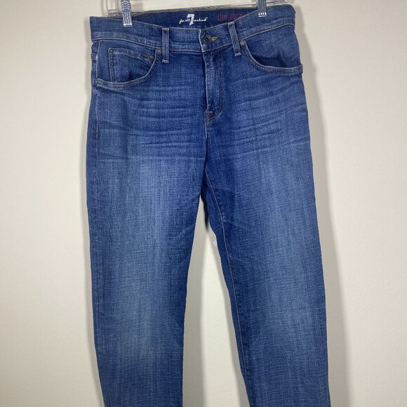Seven for All Man Kind the Straight Leg Women's Dark Wash Jeans 30! - Picture 1 of 6